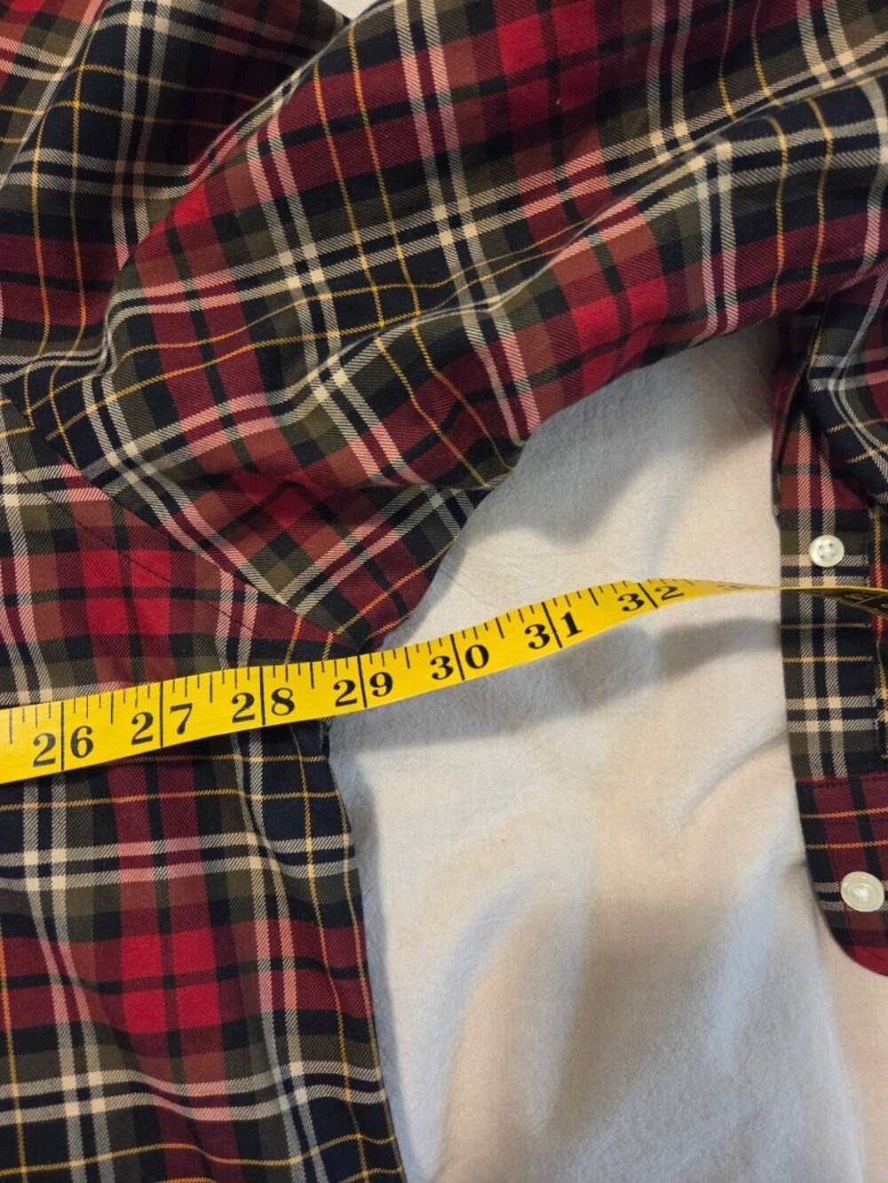 Mens Jos. A. Bank Travelers Collection Shirt XXL Red Plaid Button-Up Cotton - Picture 5 of 6